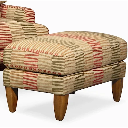 Upholstered Ottoman with Tall Legs